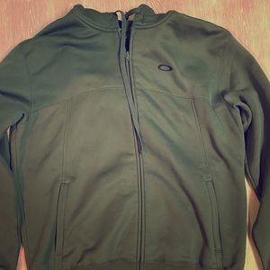 Olive Green Oakley zip up hoodie